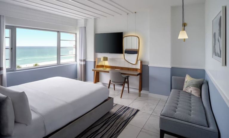 Standard day use room with queen bed, work desk and private bathroom at Cadillac Hotel & Beach Club, Autograph Collection.