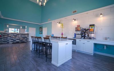 Kitchen available at Hotel Bliss Kemah Boardwalk.