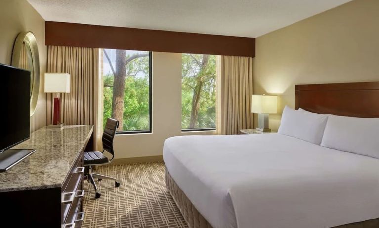 Day use room with TV at DoubleTree By Hilton Houston Intercontinental Airport.