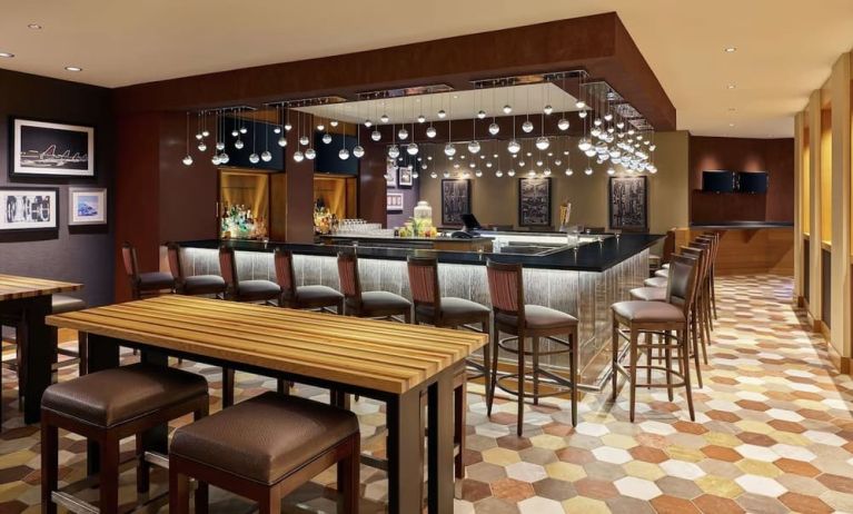 Hotel bar at DoubleTree By Hilton Houston Intercontinental Airport.