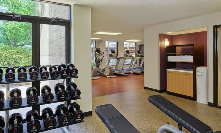 Fitness center at DoubleTree By Hilton Houston Intercontinental Airport.