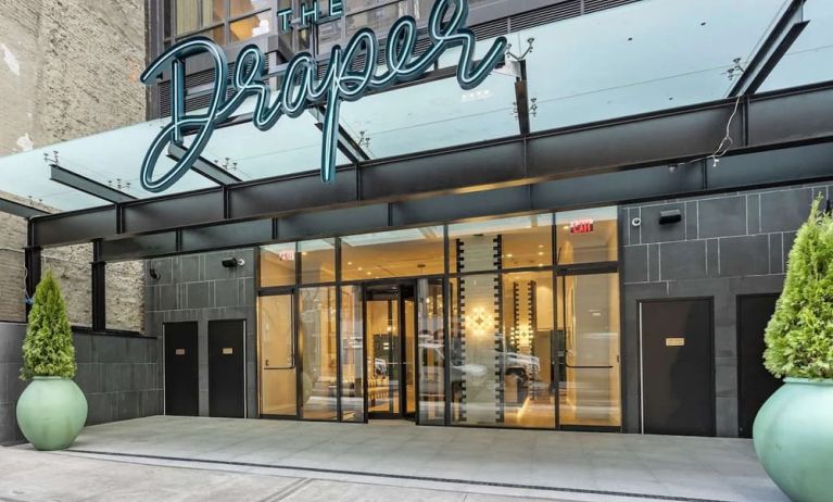 Hotel entrance at The Draper New York.