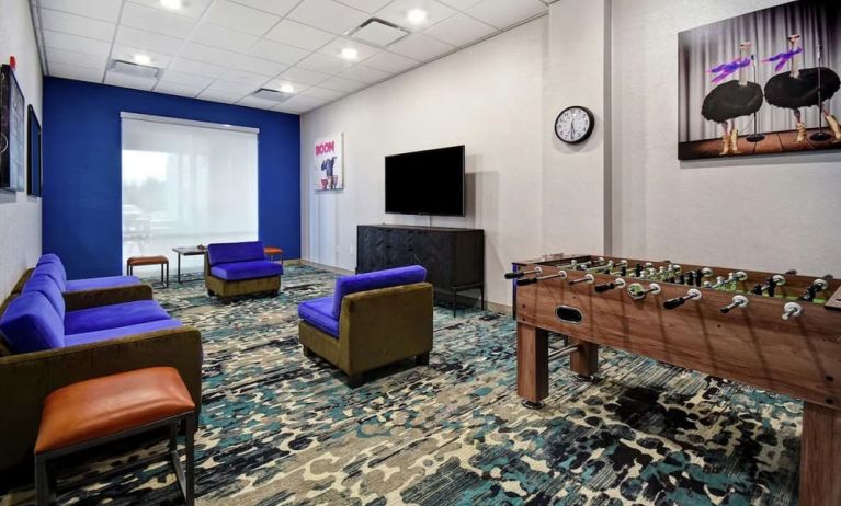 Coworking space and lounge at Home2 Suites By Hilton San Francisco Airport North.