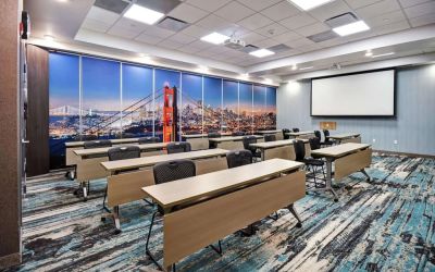 Meeting room at Home2 Suites By Hilton San Francisco Airport North.