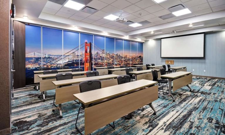 Meeting room at Home2 Suites By Hilton San Francisco Airport North.