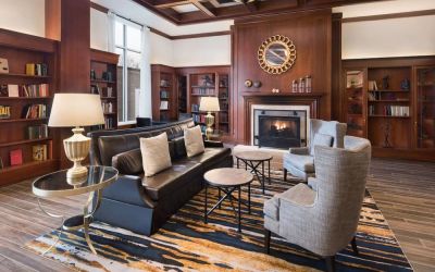 Lobby lounge at The Inn At Penn, A Hilton Hotel.