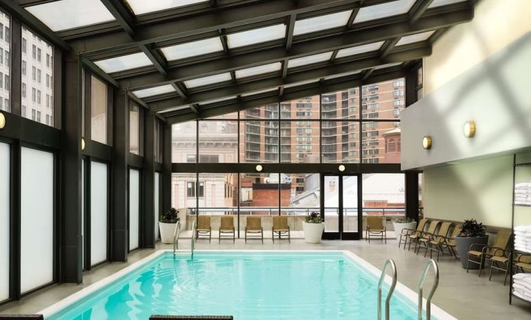Indoor pool at DoubleTree By Hilton Philadelphia Center City.