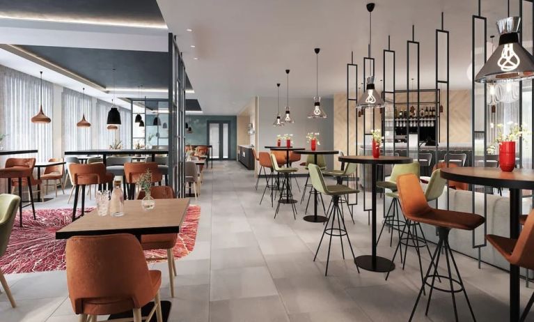 Hotel bar and lounge at Hilton Garden Inn Paris Orly Airport.