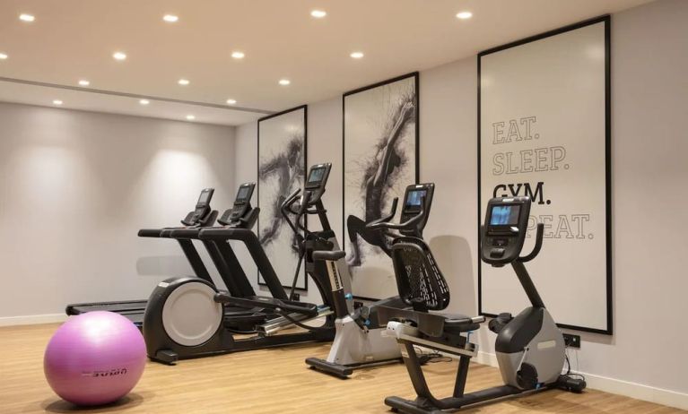 Fitness center at Hilton Garden Inn Paris Orly Airport.
