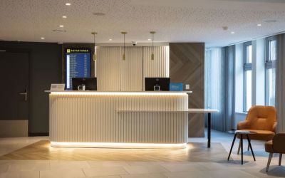 Reception desk at Hilton Garden Inn Paris Orly Airport.
