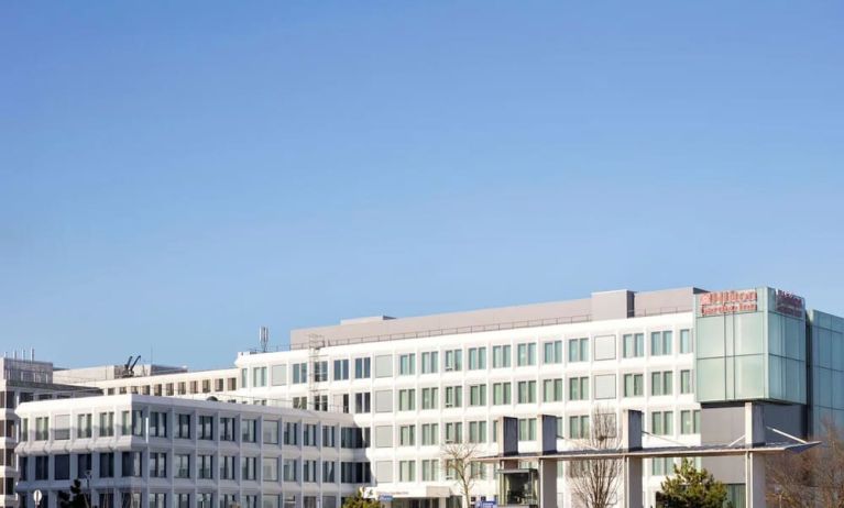 Hotel exterior at Hilton Garden Inn Paris Orly Airport.