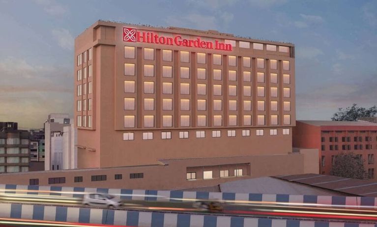 Hotel exterior at Hilton Garden Inn Surat City Centre.