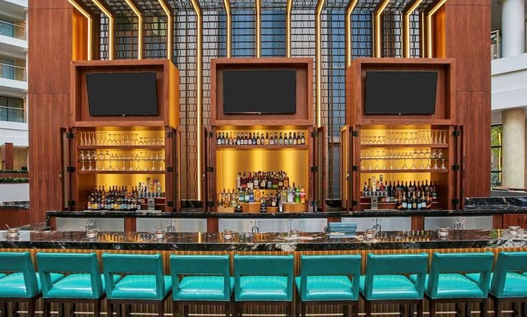 Hotel bar at Embassy Suites By Hilton Washington DC Georgetown.