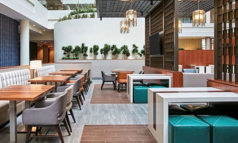 Lounge and coworking space at Embassy Suites By Hilton Washington DC Georgetown.
