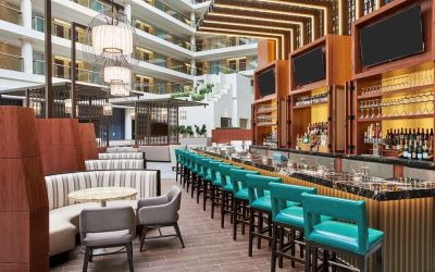 Hotel bar at Embassy Suites By Hilton Washington DC Georgetown.