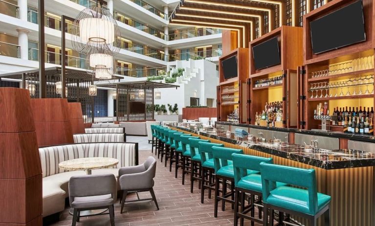 Hotel bar at Embassy Suites By Hilton Washington DC Georgetown.