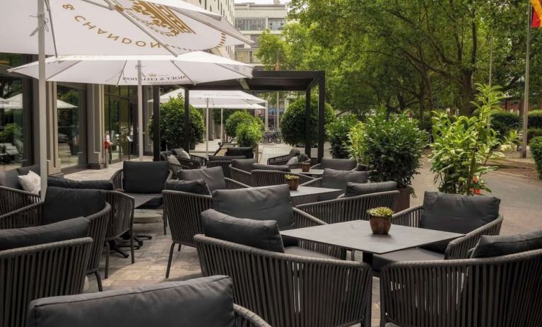 Outdoor dining and seating at DoubleTree By Hilton Berlin Ku'damm.