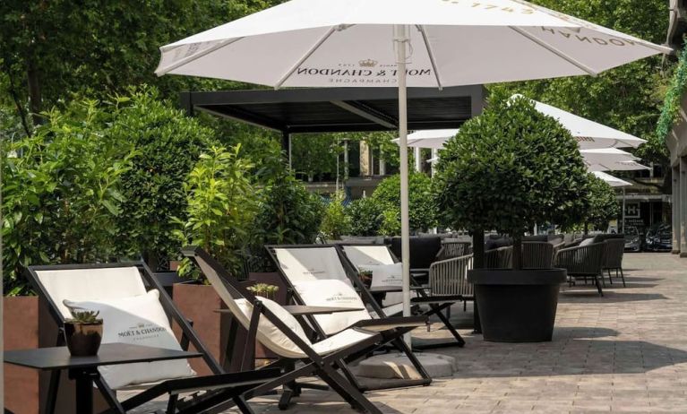 Outdoor terrace at DoubleTree By Hilton Berlin Ku'damm.