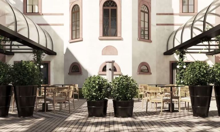 Hotel exterior at Hilton Heidelberg.