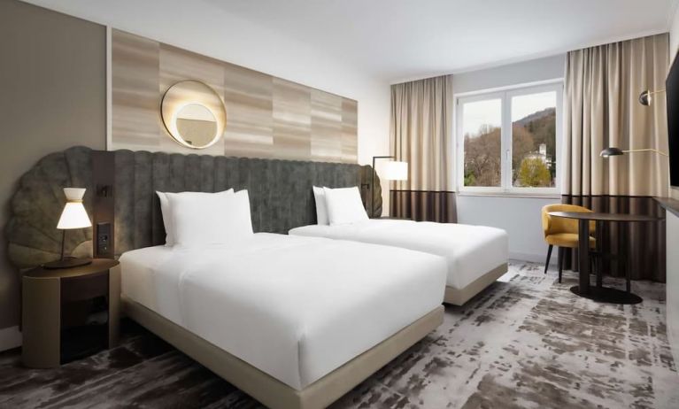 Day use room with TV at Hilton Heidelberg.