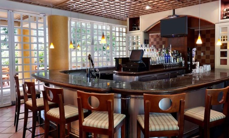 Hotel bar at Embassy Suites By Hilton Parsippany.