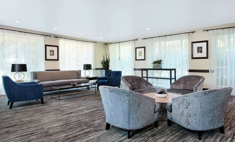 Coworking space at Embassy Suites By Hilton Parsippany.