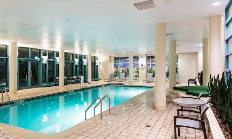 Indoor pool at Embassy Suites By Hilton Parsippany.