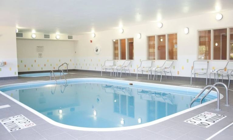 Indoor pool at Fairfield Inn & Suites Joliet North/Plainfield.
