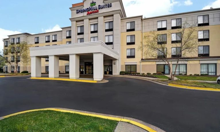 Hotel exterior at SpringHill Suites Baltimore BWI Airport.