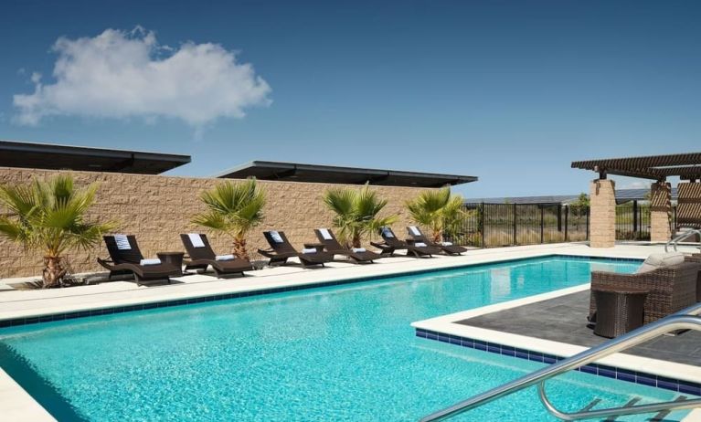 Outdoor pool at SpringHill Suites By Marriott Milpitas.