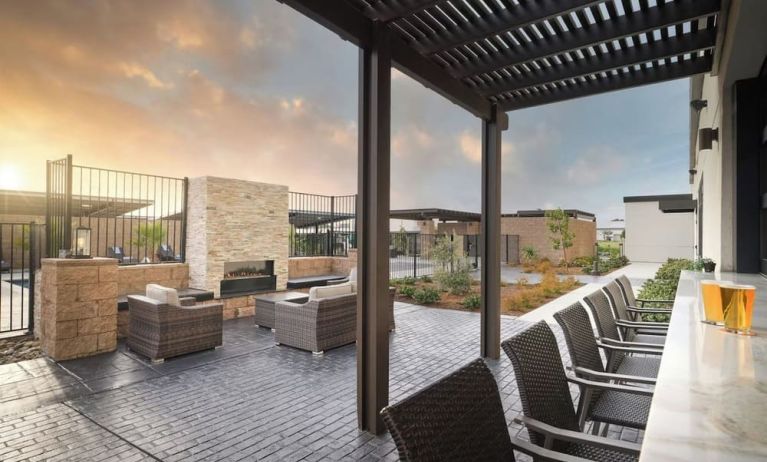 Rooftop terrace at SpringHill Suites By Marriott Milpitas.
