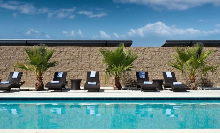 Outdoor pool at SpringHill Suites By Marriott Milpitas.