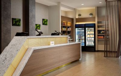 Reception desk at SpringHill Suites By Marriott Milpitas.