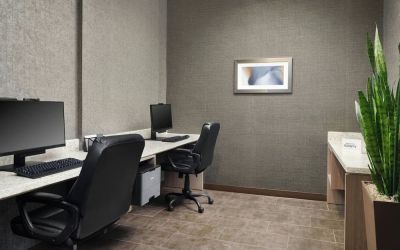 Business center at SpringHill Suites By Marriott Milpitas.
