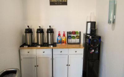 Coffee station at Capri Suites Anaheim.
