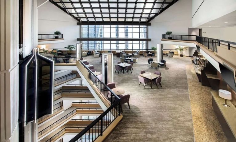 Common area perfect for coworking at Hilton Atlanta.