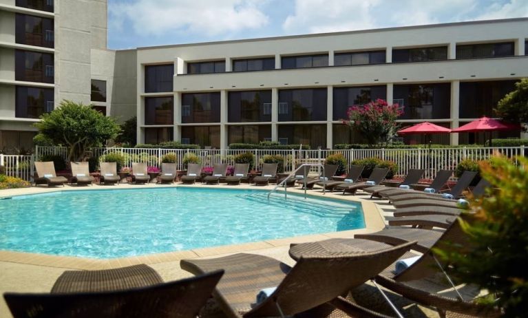 Refreshing outdoor pool at Atlanta Marriott Northwest At Galleria.