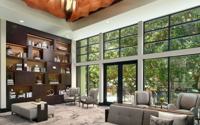 Seating area perfect for co-working at Atlanta Marriott Northwest At Galleria.