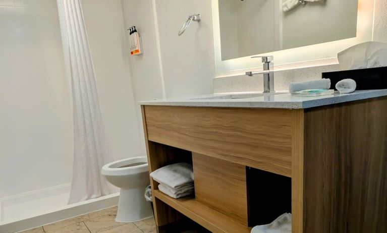 Guest bathroom at Waterfront Inn PHL Airport.