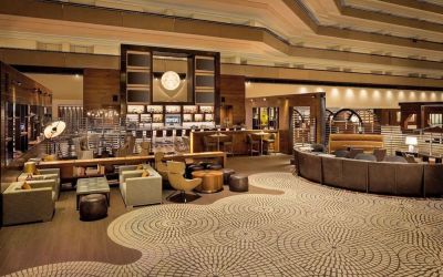 Elegant dining area suitable for co-working at Hyatt Regency San Francisco.