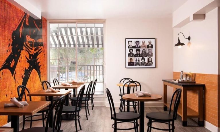 Dining area with comfortable seating, perfect for coworking at Montrose At Beverly Hills.