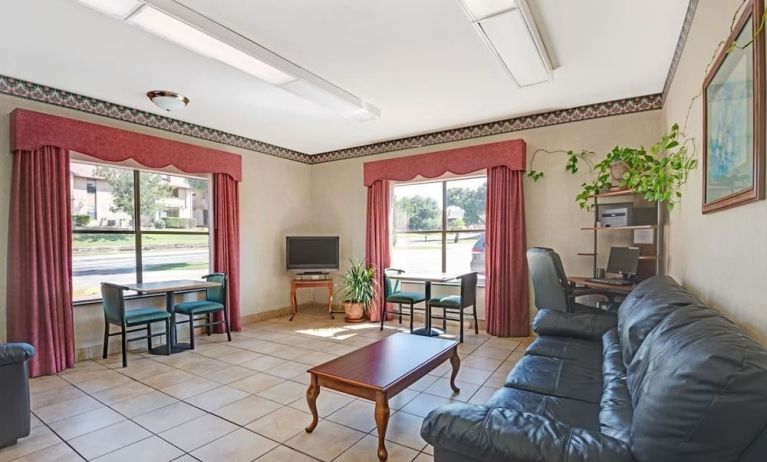 Lobby seating at Super 8 By Wyndham Universal City.