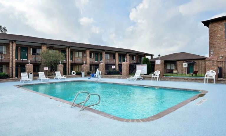 Outdoor pool at Super 8 By Wyndham Universal City.