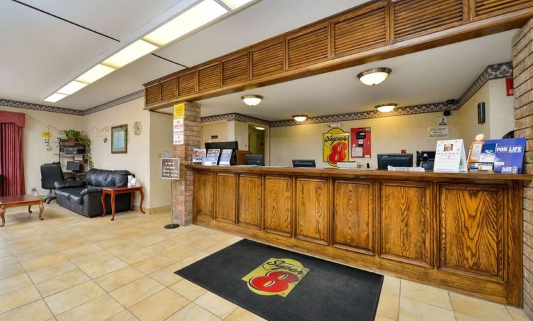 Reception desk at Super 8 By Wyndham Universal City.