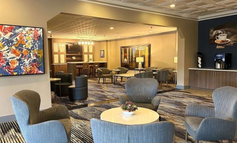 Coworking lounge at Best Western Premier Rockville Hotel & Suites.