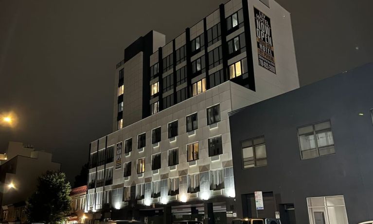 Hotel exterior at LIV Hotel Bronx.