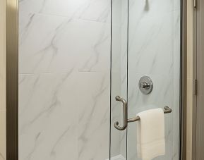 Guest bathroom at LIV Hotel Bronx.