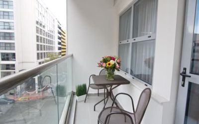 Outdoor balcony at Boss Boutique Athens.