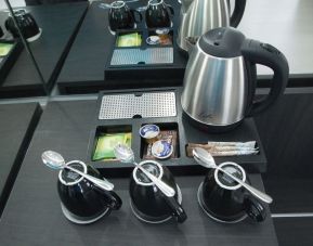 Coffee station at Boss Boutique Athens.