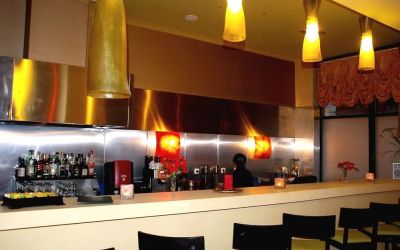 Hotel bar at Delphi Art Hotel.